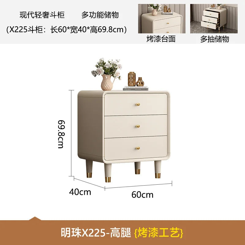 Dresser, chest, storage cabinet, integrated solid wood simple dressing table, cream wind bedroom corner retractable dressing