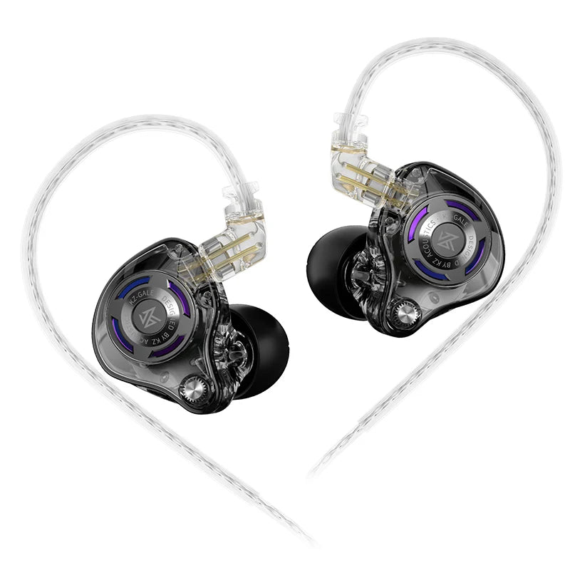 KZ Gale Wired In Ear HiFi Earphones Superlinear Dynamic Drive Headphones Ergonomics Music Monitor Headset Custom Gaming Earbuds