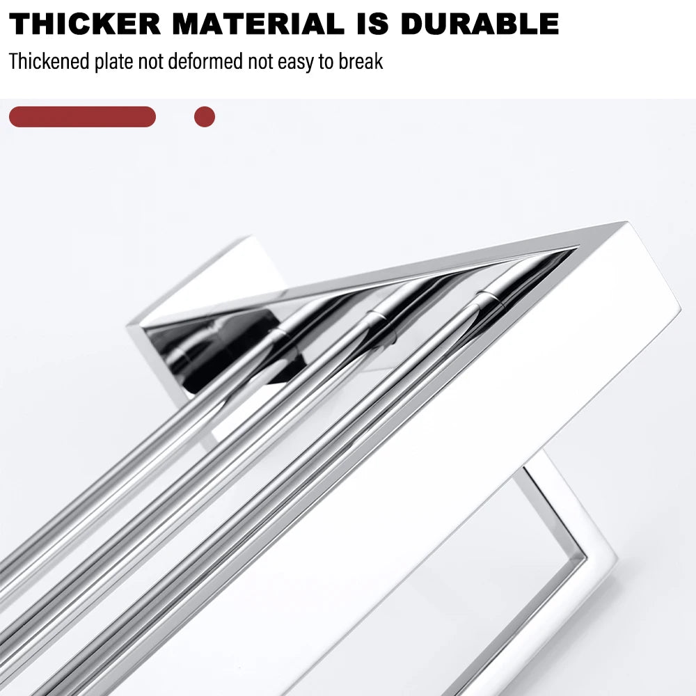 Chrome Polished WC Accessories Toilet Paper Holder Wall Hook Towel Bar Robe Hanger Rack Stainless Steel Bathroom Hardware Set