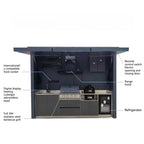 Customized Wholesale Outdoor Cooking Station Brushed Silver Intelligent BBQ Pod Full Kitchen Cabinets