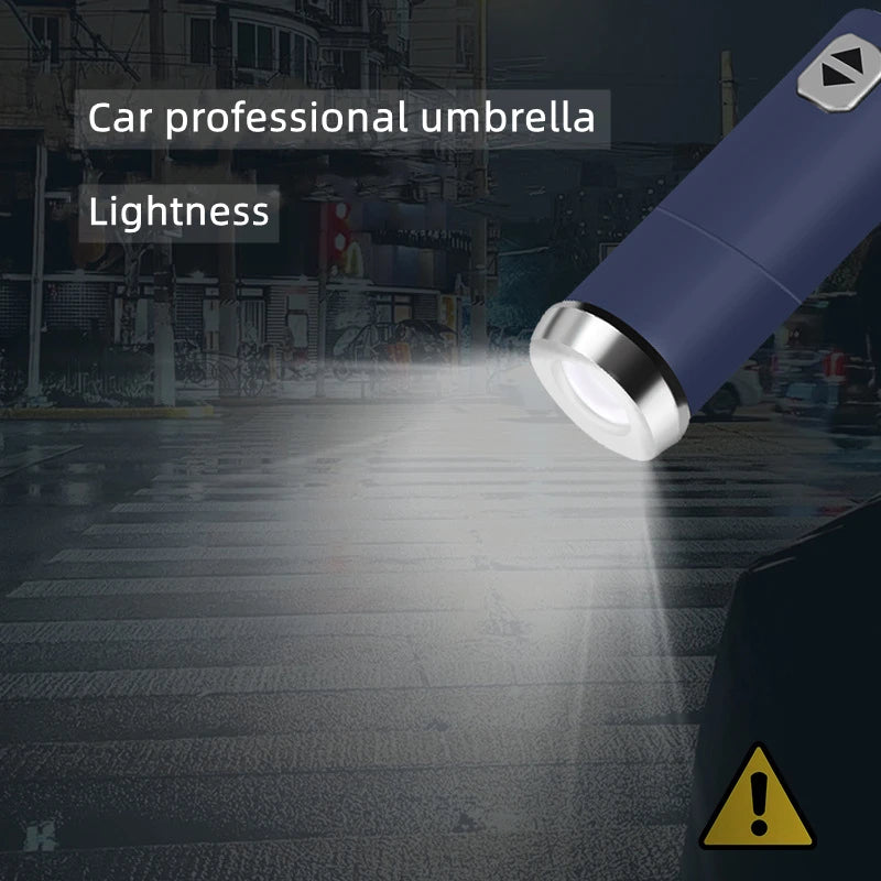 Car Umbrella With LED Flashlight Reflective Stripe Reverse Umbrella for audi sport RS A1 A3 A4 B7 B8 A5 A6 A7 A8 Q3 Q5 Q7 Q8 TT
