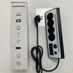 7-in-1 wall-mounted socket with night light, USB-A/C fast charging, 1.5-meter extension cable suitable for home bedrooms