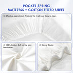 Daccormax 22 cm thick spring mattress, available in multiple sizes, 7-zone ergonomic design, with fitted sheet included