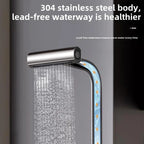 304 Stainless Steel Kitchen Faucet 4 Mode Kitchen Faucet 360°Rotating Waterfall Flow Spray Head Hot And Cold Water Faucet