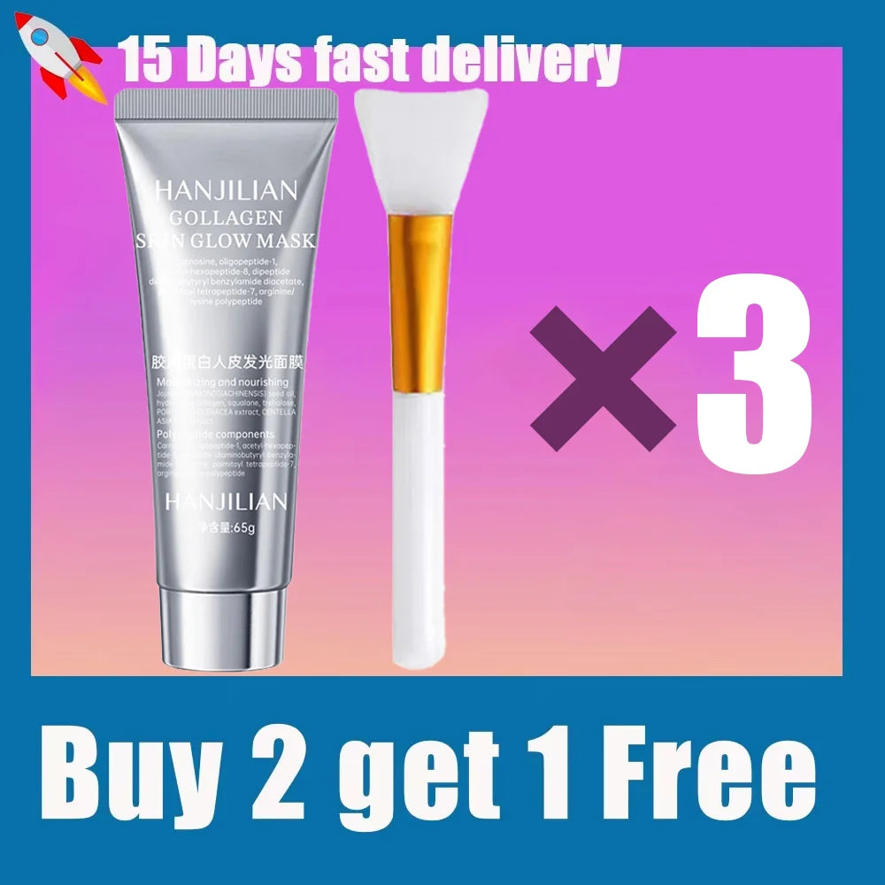 TK Best-Selling Collagen Human Skin Glowing Mask: Cleans Pores Deeply, Reduces Fine Lines, Hydrating Peel-Off Mask