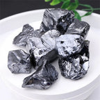 Natural Rough Raw Terahertz Stone Energy Stones Crystal Metallic Luster Mineral Specimen Garden Aquarium Healing Reiki Energy
