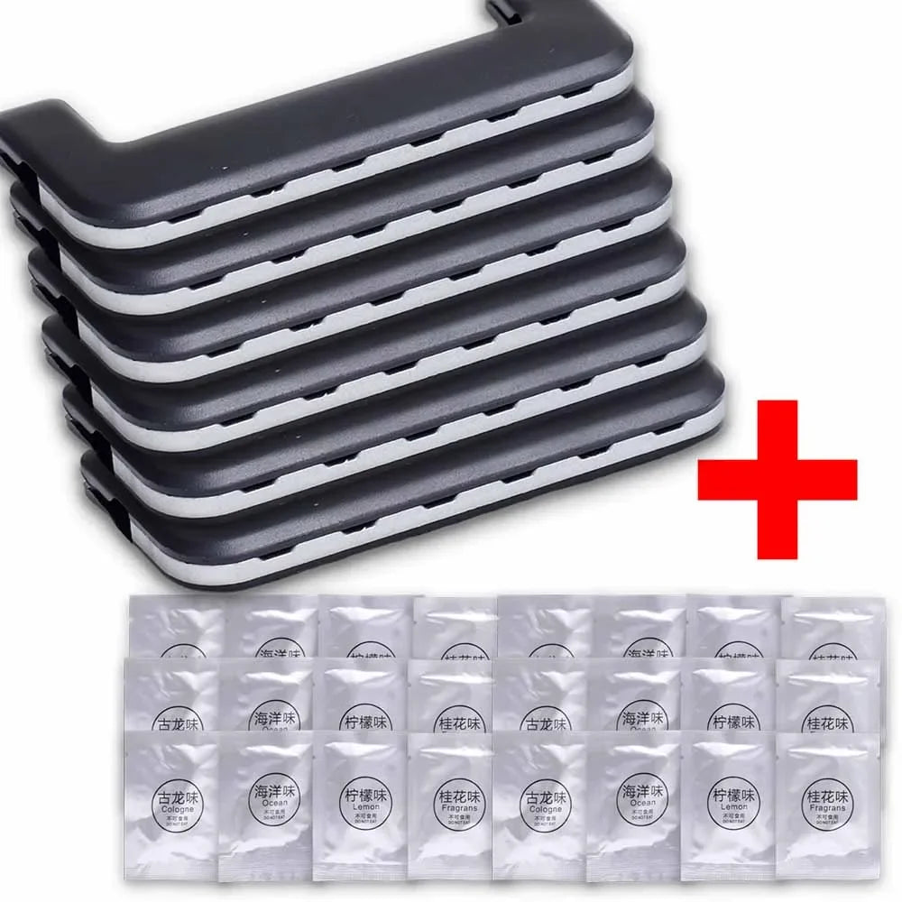 Car Aromatherapy Clip Solid Aromatherapy Strips Set Auto Air Outlet Wind Direction Paddle Hidden Fragrance Clip Scent Tablets