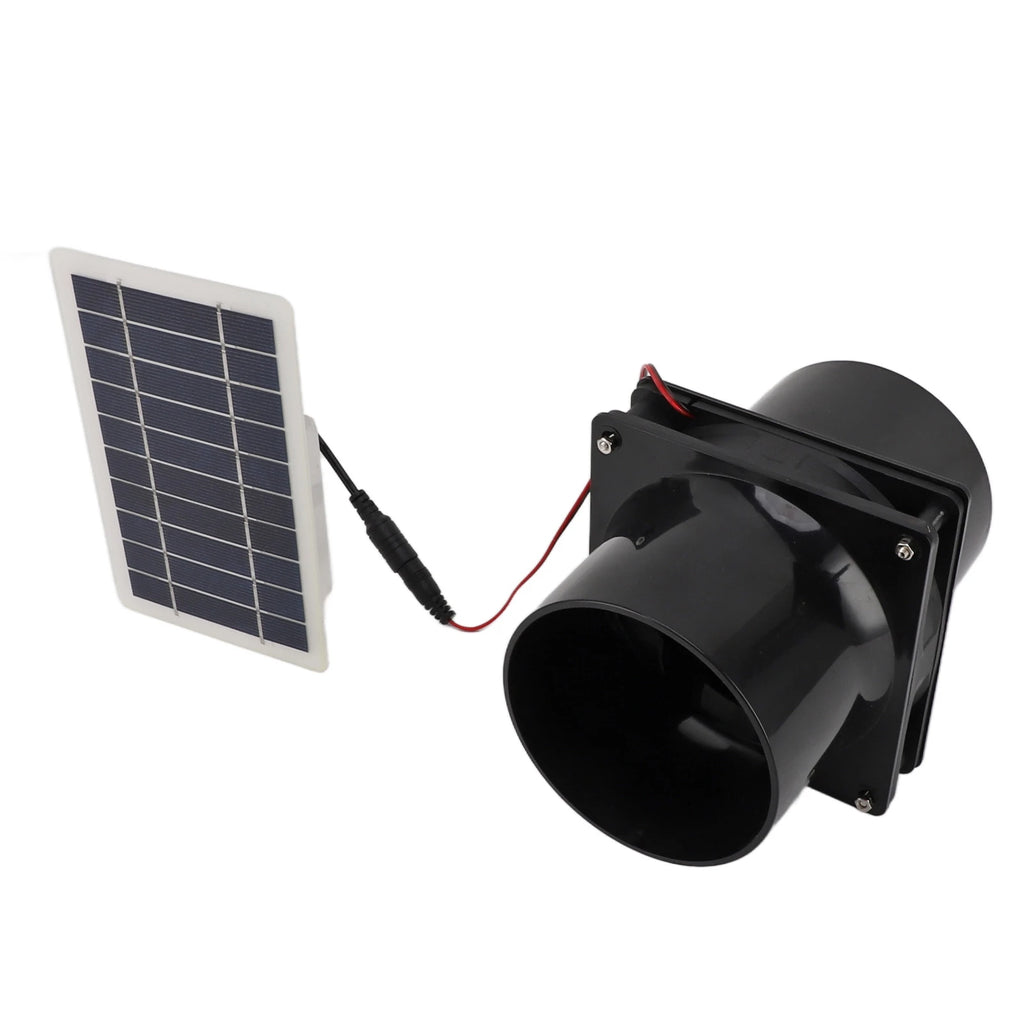 10W 12V Solar Powered Exhaust Fan for Round Pipe ABS Solar Panel Venti