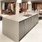 Customized Kitchen Cabinet With Marble Countertop Eco Friendly Cabinetry Waterproof for Hotel Restaurant Home Kitchen Decoration