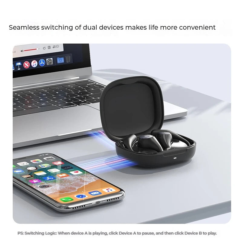 EarFun Open Jump Open-Ear Wireless Earbuds 4-mic AI Noise Cancellation Low Latency 3D Panoramic Spatial Custom Sports Headset