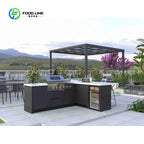 Customized Stainless Steel BBQ Grill Modular Outdoor Kitchen Island Furniture Cabinets Most Popular for Apartment