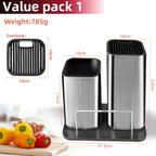 Stainless Steel Knife Holder Bucket Bracket Storage Rack Multi-functional Kitchen Storage Bucket Kitchen Accessories Chopstick