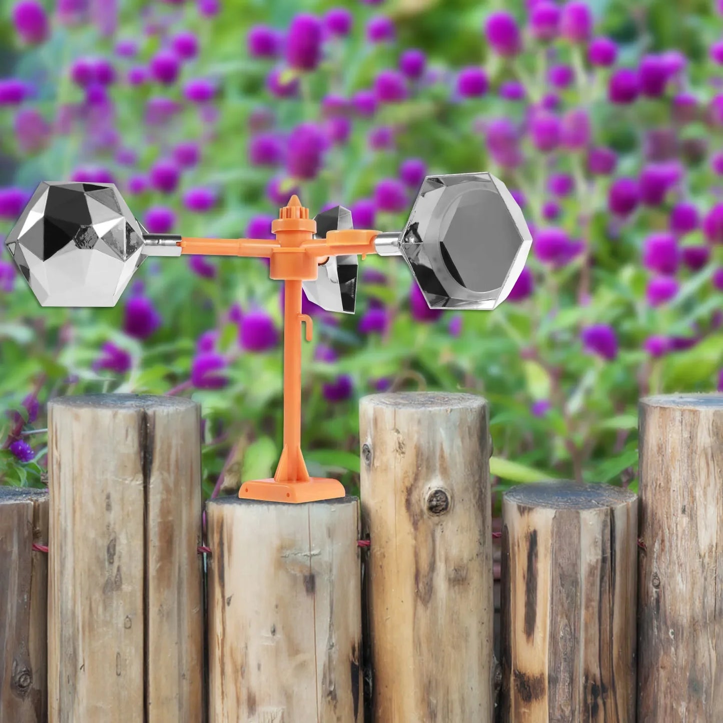 Bird Repeller Wind Powered 360 Degree Rotating Bird Repeller Mirror Reflective Design Retractable Scare Birds Gardening Supplies