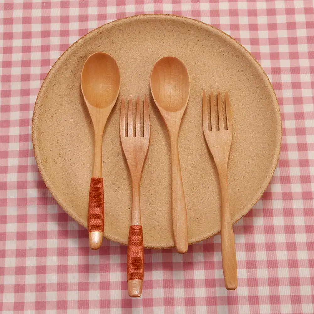 Dinner Kit 2PCS Kitchen Supplies Utensil Rice Soups Tableware Fork Dinnerware Sets Spoon