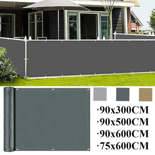 Balcony Privacy Screen Cover Fence Patio Waterproof Shade Cloth 70% UV Protection Shield Deck Shade Sail Garden Porch Pool Decor