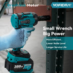 YOFIDRA 1000N.m Brushless Electric Impact Wrench 1/2" Cordless Rechargeable Socket Screwdriver Power Tool For Makita Battery Pin