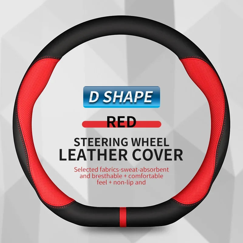 For VW Volkswagen MK2 MK3 MK4 MK5 MK6 MK7 MK8 GOLF 5 6 7 GTI POLO R, New Type Microfiber Leather Car Steering Wheel Cover
