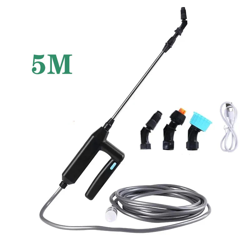 Electric Plant Sprayer Garden Sprayer with 8M 5M 3M Hose 3 nozzles Portable Battery Powered Watering Wand Yard Lawn Weeds Plants