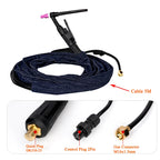 Professional  WP17 TIG Torch 5m Air Cooling Flexible Neck Quick Plug 10-25 Suitable For WS TIG180/200/250 Welding Machine