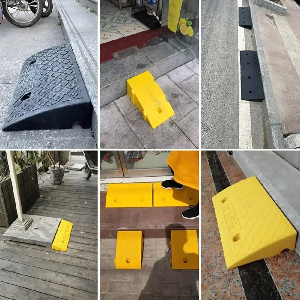 Car Wheel Driveway Ramps Portable Tires Curb Ramps Anti-Slip Threshold Ramp For Car Trailer Truck Bike Auto Accessories Amagi