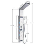 ULGKSD Full Faucet Set System LED Bathroom Showers Panel Hot&Cold Shower Column Rainfall And Waterfall Faucet Bathroom Mixer Tap