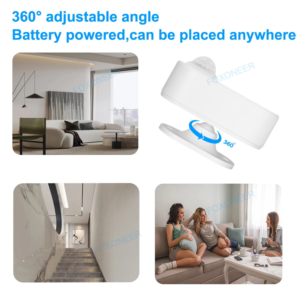 Zigbee 3.0 Human Presence Detector,Luminance/Distance Detection,  Smart PIR Motion Sensor Support Zigbee 2mqtt Home Assistant