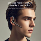 Wireless Bluetooth 5.4 Headset Ear-hook Single Ear Driving Headphone With Dual-Mic CVC8.0 Noise Cancelling Handsfree Earphones