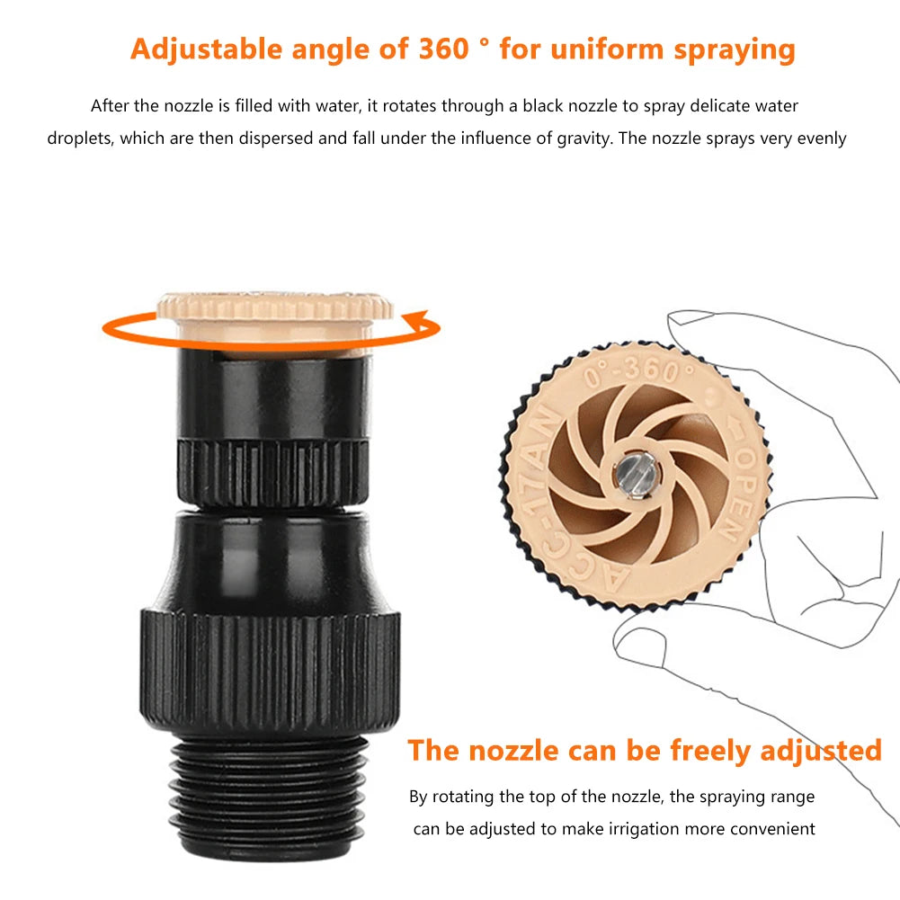 5pcs Household Sprinkler Automatic Irrigation Equipment Watering Sprinkler 360 Degree Rotation Corrosion Resistant For Garden