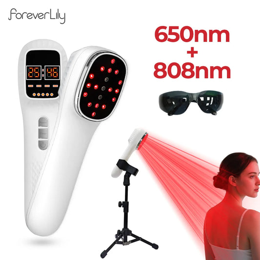 650nm+808nm Handheld Face Body Red Light Infrared Beauty Device Skin Rejuvenation Muscle Joint Body Fatigue Relief Health Care