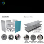 Customized Outdoor kitchen independent workbench waterproof environmentally friendly 304 stainless steel cabinet