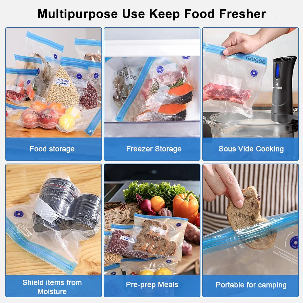 Vacuum Bags Reusable Food Vacuum Packaging Bags 10pcs Vacuum Sealing Storage Bags for Food Air Valve Bag Food Fresh Keeping Bags