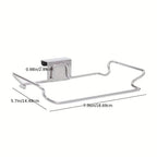 Stainless Steel Kitchen Garbage Bag Holder Hanging Cabinet Door Trash Rack Space-Saving Kitchen Gadget