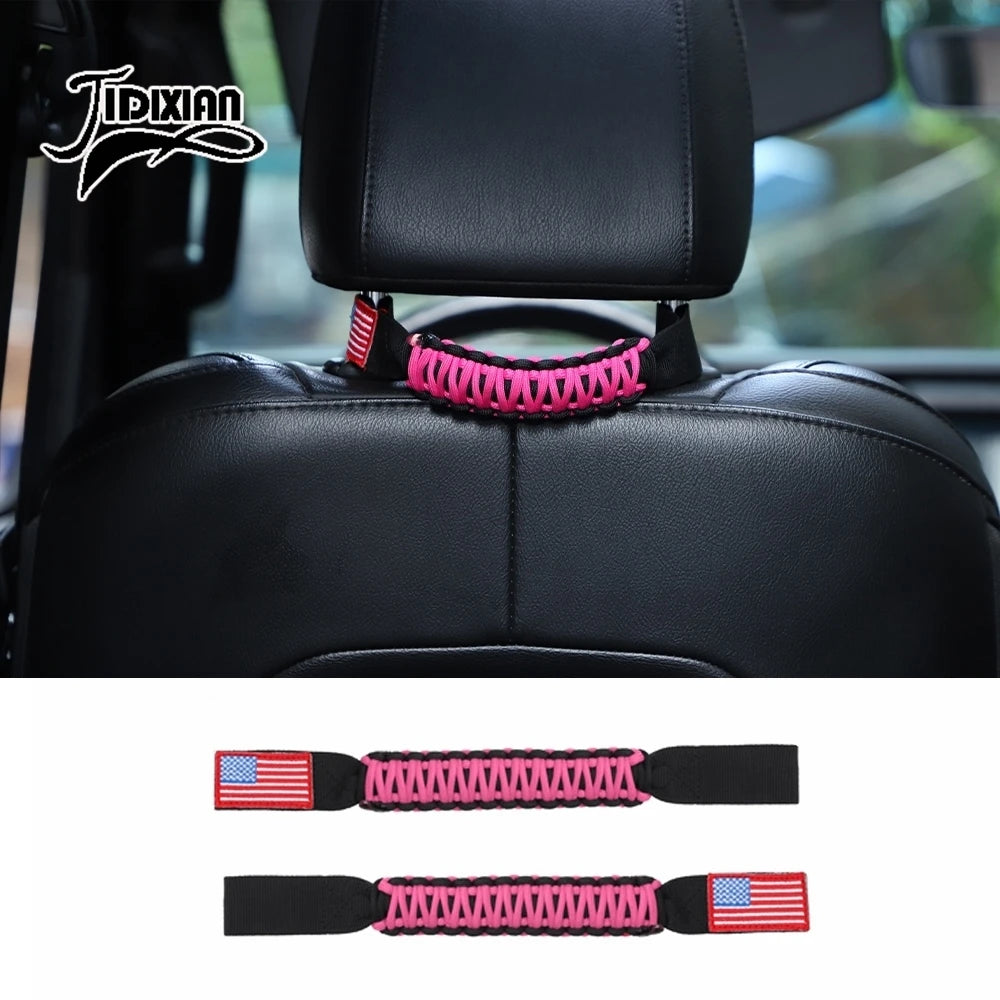 JIDIXIAN Car Seat Headrest Grab Handle for Jeep for Dodge for Ford F150 for Jimny for Chevrolet for GMC for Chrysler for 4Runner