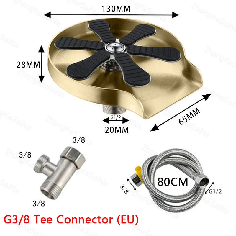 High Pressure Glass Rinser Stainless Steel Cup Rinser for Kitchen Kitchen Accessories Hydro Jet Cup Cleaner for Bar Kitchen
