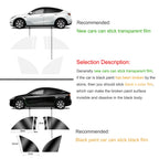 Black TPU Car Body Protective Film Invisible For Tesla Model 3/Y 2017-2025 Front Rear Door Extended Transparent Car Clothing Set