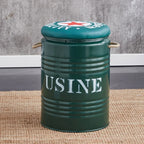 Paint Bucket Stool, Iron Art, Creative Storage Seat, Commercial Retro Low Stool, Bars, Shopping Malls Oil