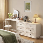 European Cream Dressing Table Storage Light Luxury Desgin Console Vanity Table Modern Drawers Penteadeira Postmodern Furniture