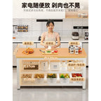 Kitchen Shelves Floor To Ceiling Multi Layer Household Multi Functional Storage Shelves Microwave Oven Storage Shelves