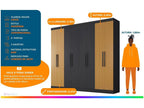 Wardrobe Couple 8 Doors 4 Drawers Araplac Port