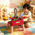 Kids Kitchen Play Sink Toy Set Kitchen Play Sink with Running Water Role Play Housework Early Educational Toy Gift for Boy Girl