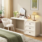 European Cream Dressing Table Storage Light Luxury Desgin Console Vanity Table Modern Drawers Penteadeira Postmodern Furniture