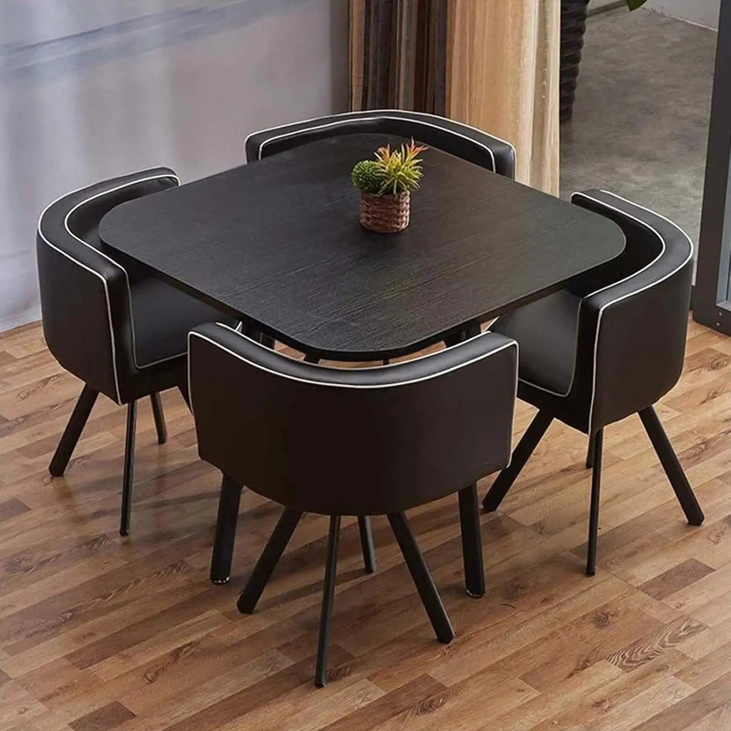 Modern 5-Piece Round Dining Table Set