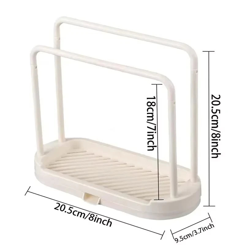 Kitchen Rag Drain Rack Multi-functional Dish Cleaning Tool Storage Rack Clean Towel Rod Kitchen Sink Washing Cloth Drain Rack