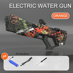 Electric continuous water gun fully automatic water absorption large capacity outdoor battles  summer water fights children toys