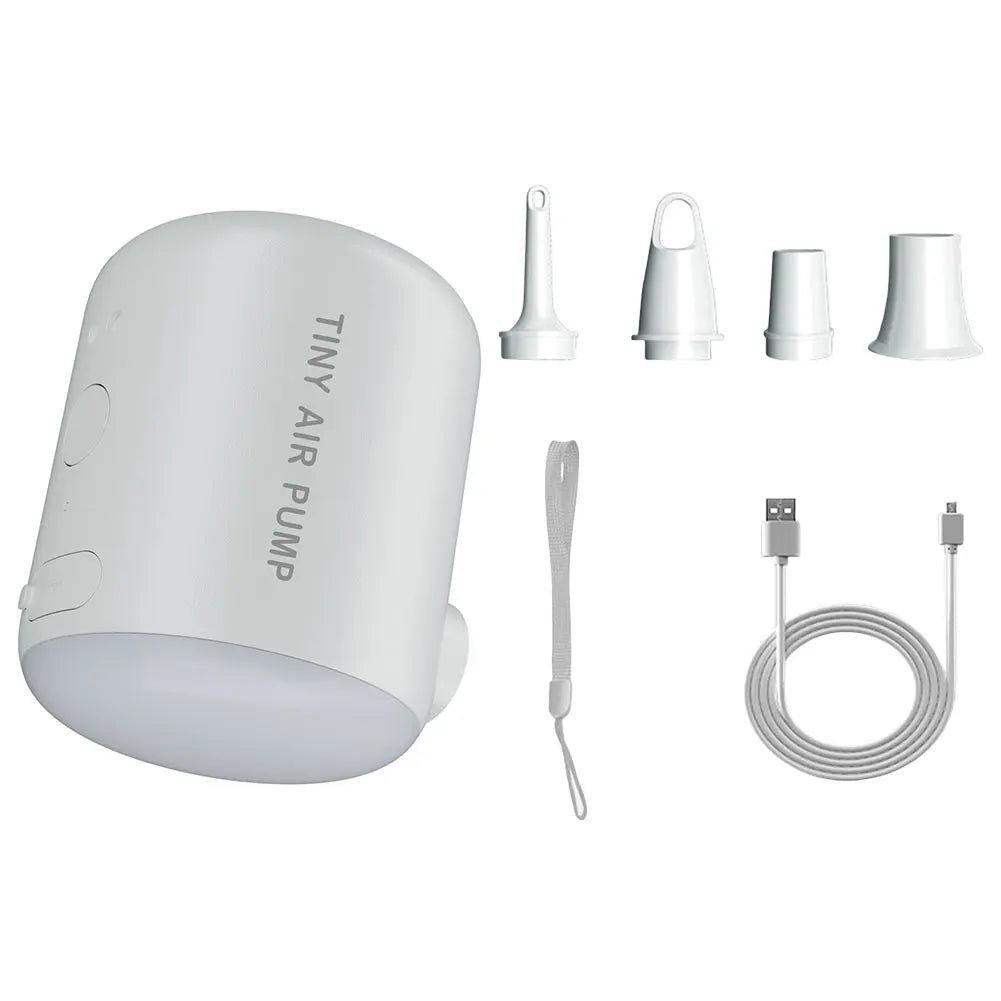 Camping Light Wireless Air Compressor 2200mAh Mini Air Inflator Pump 3 Lighting Modes Electric Air Pump for Air Mattresses Beds