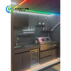Customized Contemporary Modular Prefabricated Outdoor Mobile Kitchen Unit Wind Rain Resistant Storage Cabinet