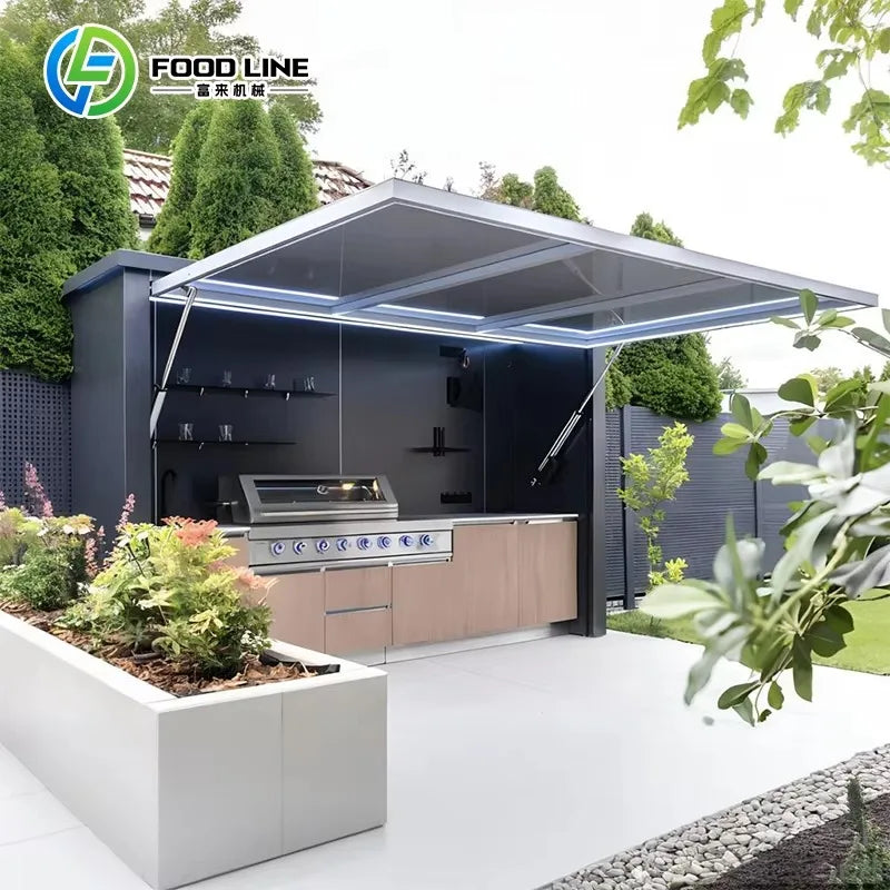 Aluminium Kitchen Cabinet Outdoor Best Outdoor Kitchen Designs Outdoor Bbq Modular Kitchen Roof Remote Customized