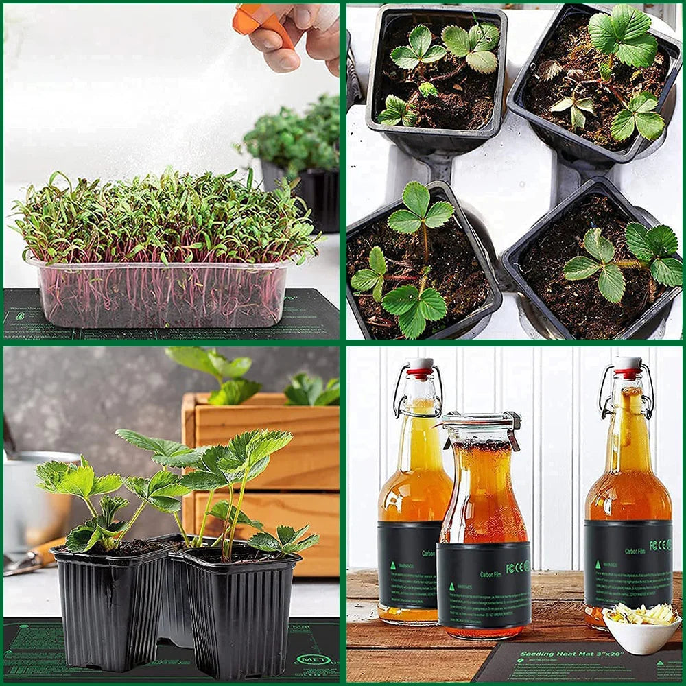 10/25/50CM Seedling Heat Mat Indoor Plants Germination Waterproof Heating Pad Propagation Clone Starter Mat EU/US/AU/UK Plug