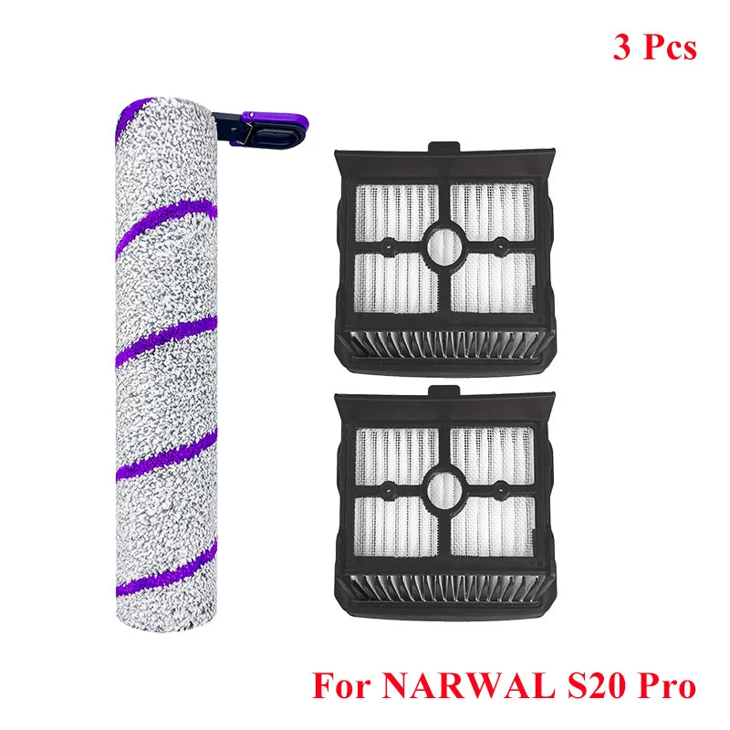 For Narwal S20 Pro Cordless Vacuum Cleaner Spare Parts Main Side Brush Hepa Filter Mop Pad Dust Bag Replacement Accessories