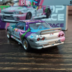 New In Stock Poprace 1:64 Nissan Skyline Gtr32 Championship Car Alloy Miniature Diecast Nissan Ornaments Custom Toys Kid Gift